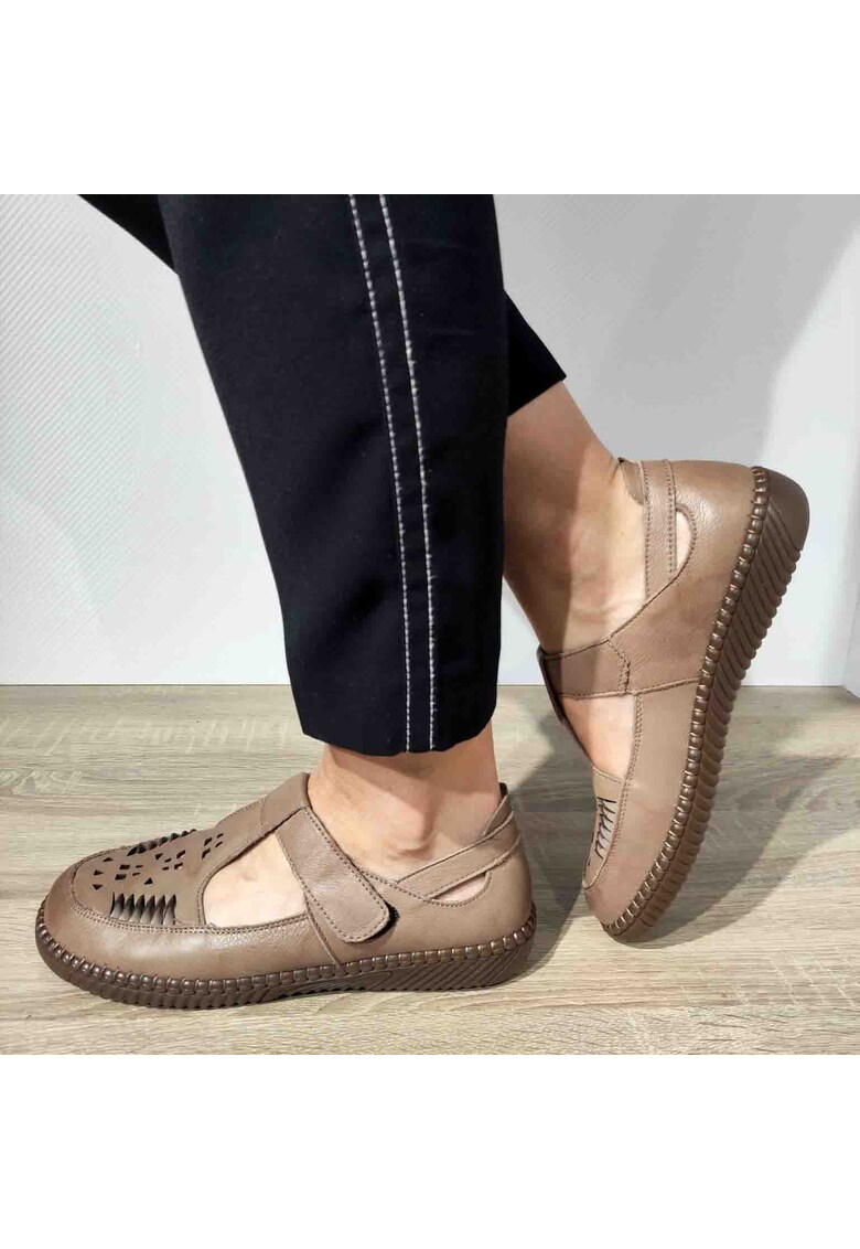 Pantofi Perforati Dama 2800 - Apricot