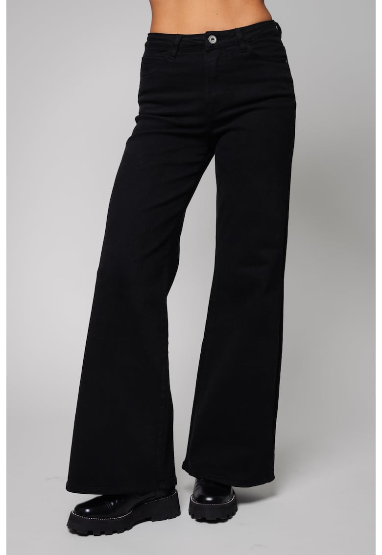 Blugi lungi din denim largi Black 14000