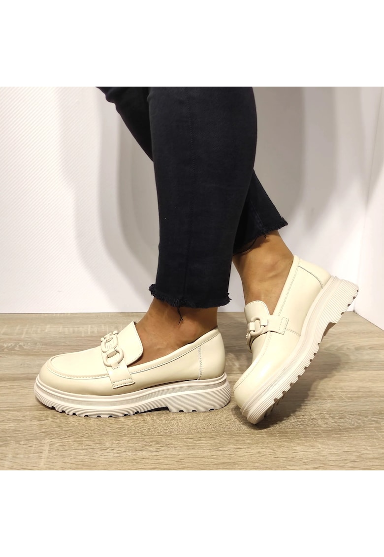 Pantofi Casual Dama 37822 Crem - Crem - Crem