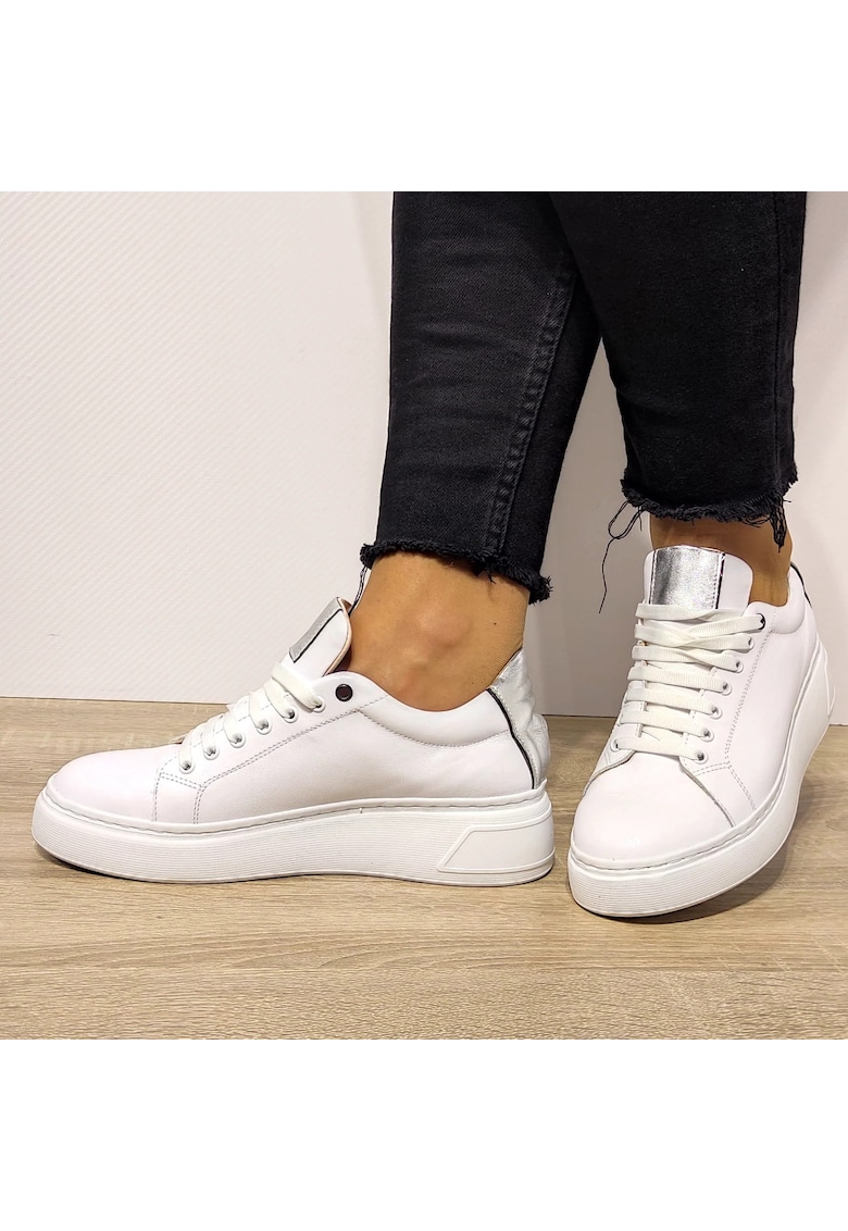 Pantofi Casual Dama 3163-1 Albi - Alb - Alb