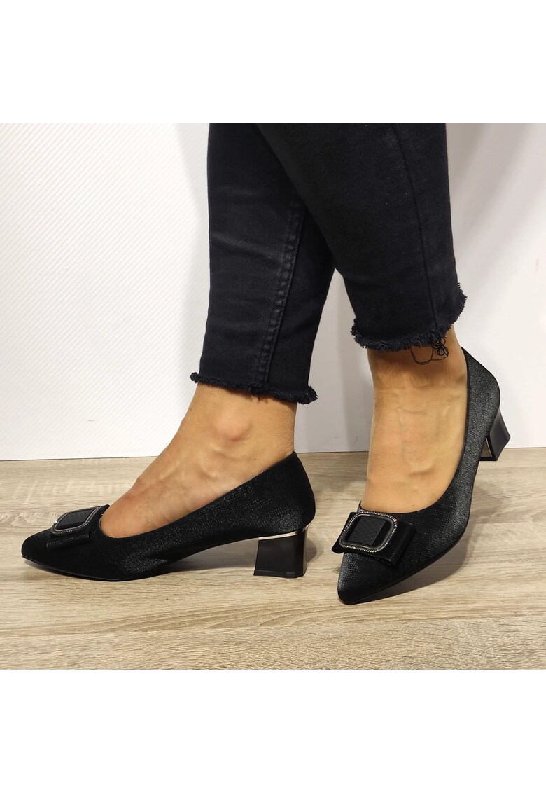 Pantofi Eleganti Dama 2316 Negri Velvet - Negru Velvet - Negru