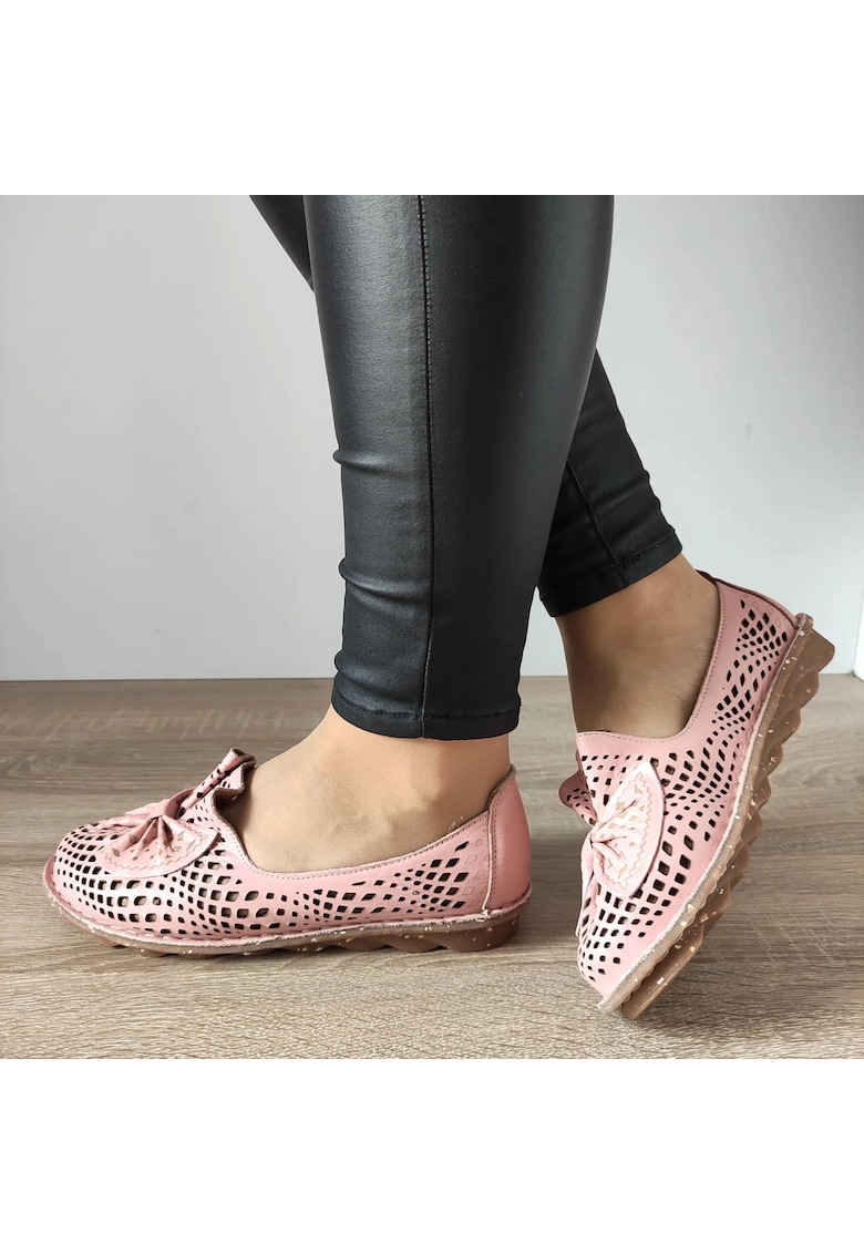 Pantofi Casual Perforati Dama 101122-1 Roz - Roz