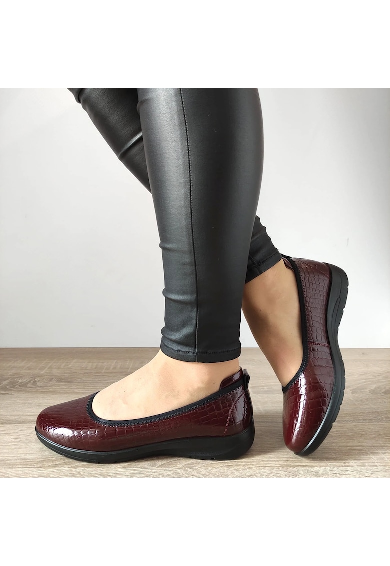 Pantofi Casual Dama 540008B 23-0 Bordo Croco - Bordo Croco
