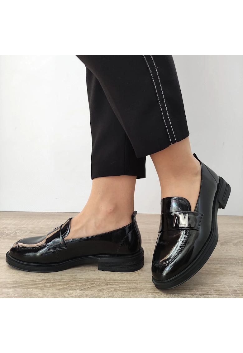 Pantofi Casual Dama S7922L Negri - Negru Lac - Negru