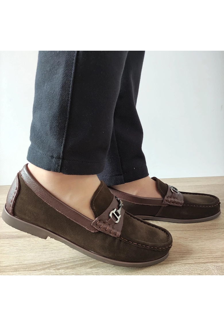 Pantofi Casual Barbati 640006B 40-2 Maro Velur - Maro Velur