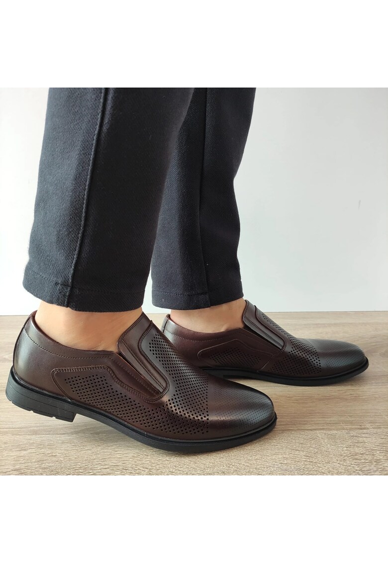 Pantofi Perforati Barbati Otter - Maro inchis