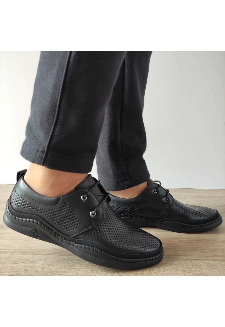 Pantofi Perforati Barbati 64000A 01-N Negri - Negru