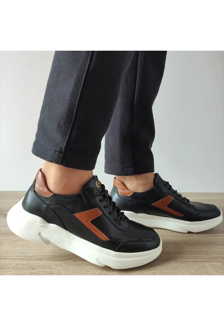 Pantofi Casual Barbati Gb1950-53 Negri + Maro - Negru + Maro