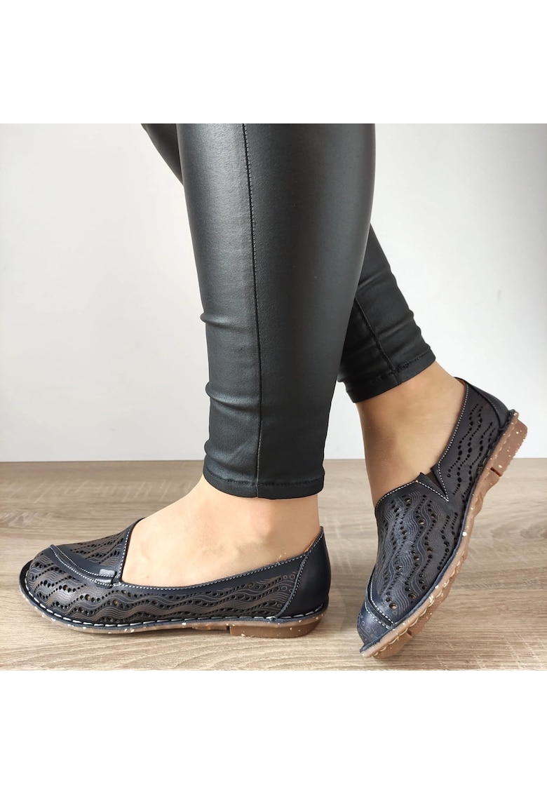 Pantofi Perforati - Bleumarin