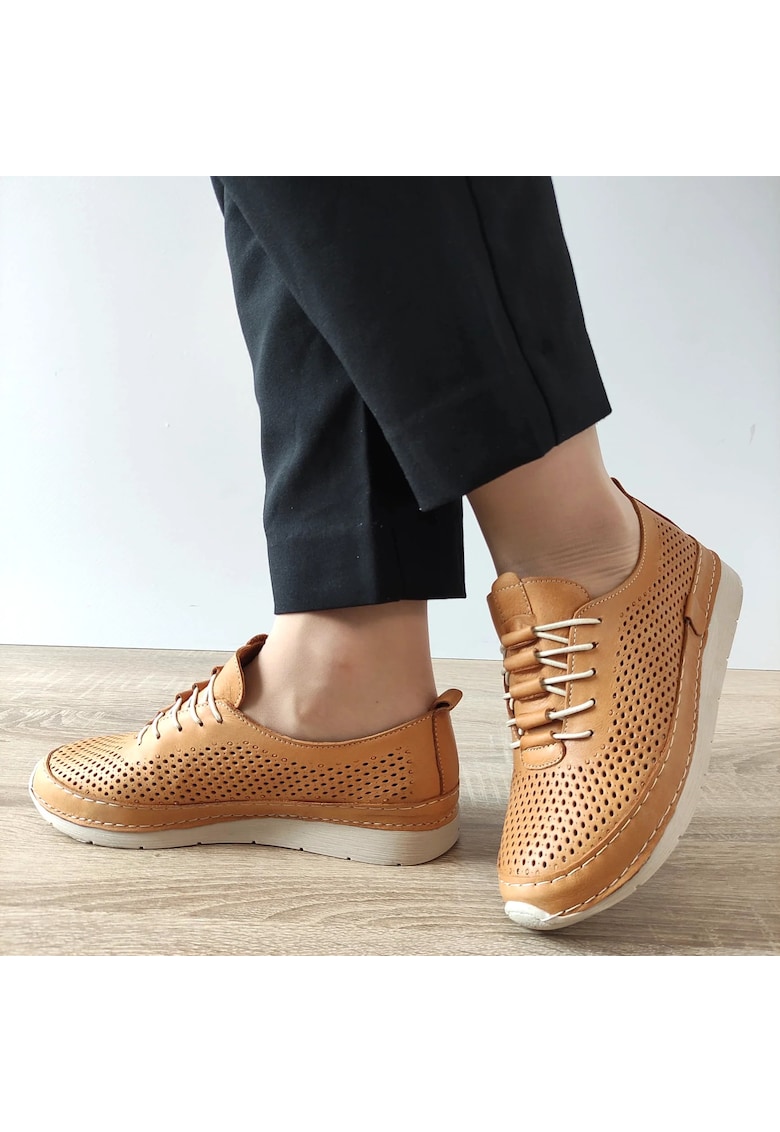 Pantofi Perforati Dama 24058 Kamel - Kamel