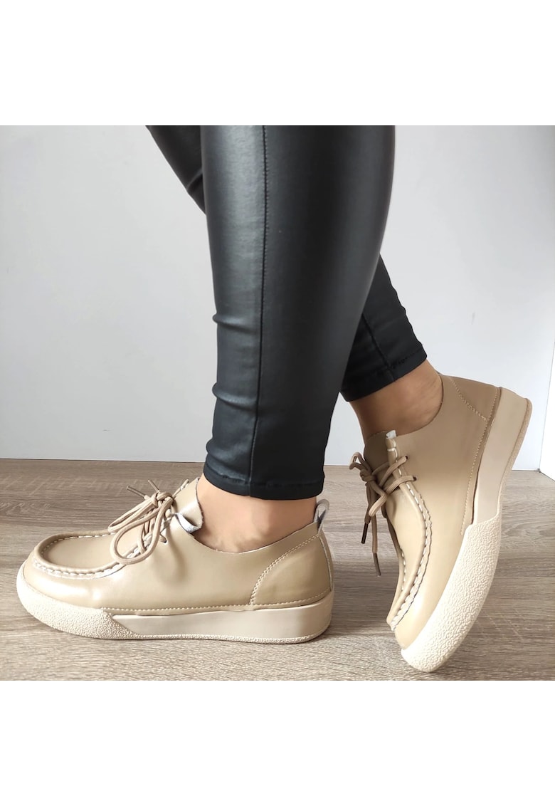 Pantofi Casual Dama T23089 Apricot - 36 - Apricot