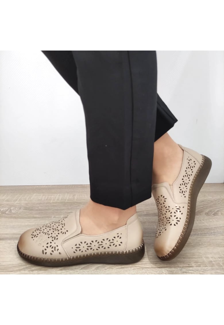 Pantofi Casual Perforati Dama 991-1 Apricot - Apricot