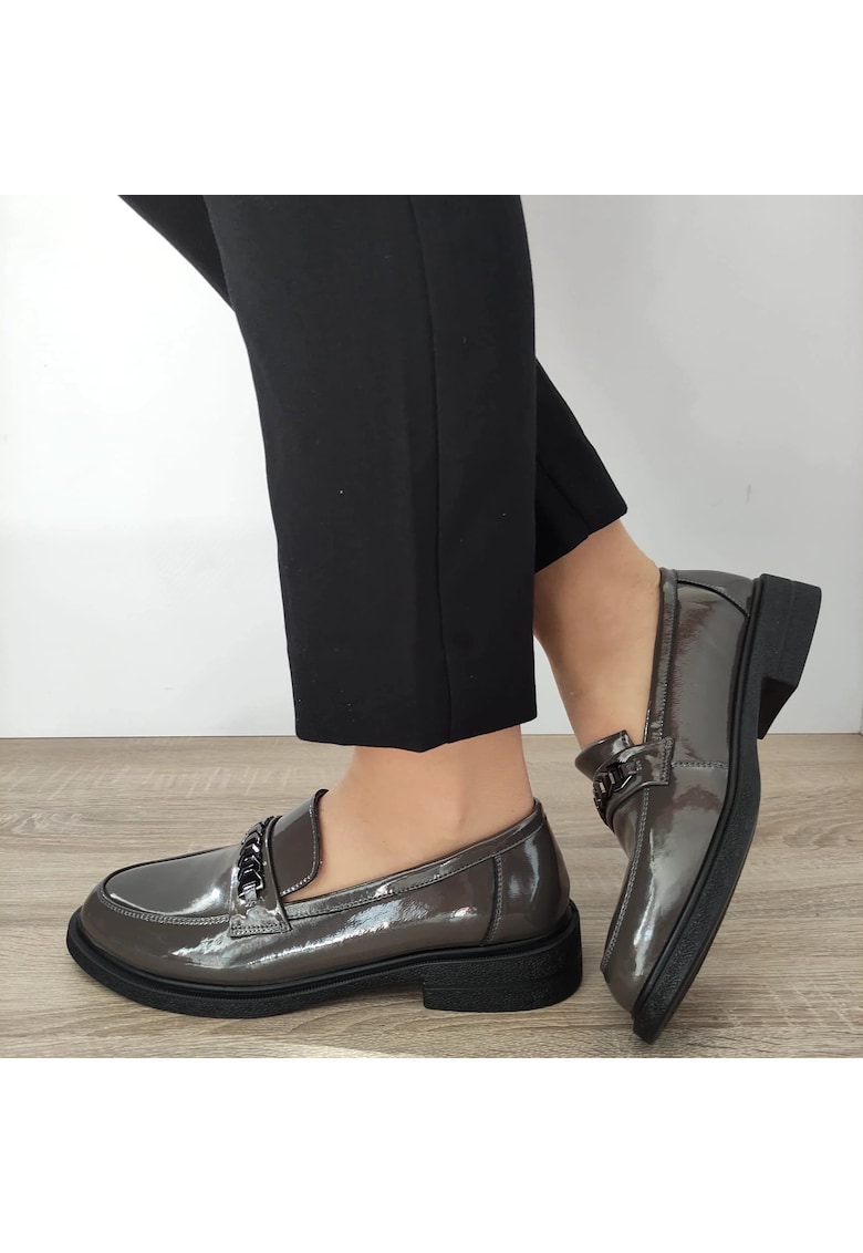 Pantofi Casual Dama 30025L Gri Lac - Gri Lac