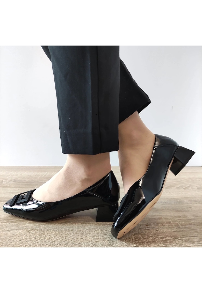 Pantofi Eleganti Dama 1011-1062 Negri Lac - Negru Lac - Negru