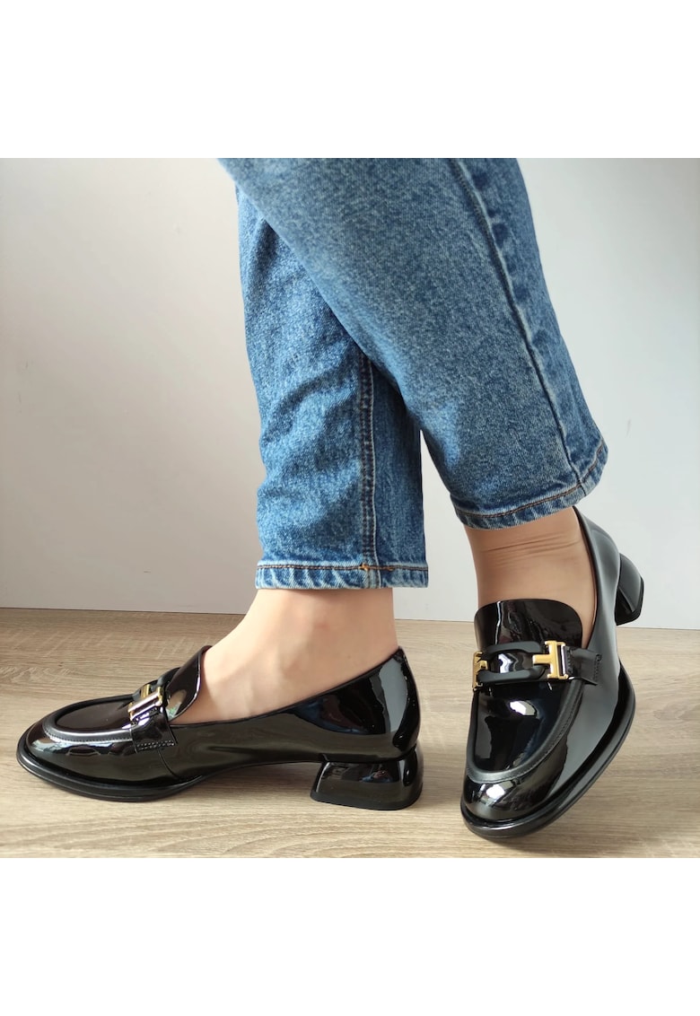 Pantofi Casual Dama Kd304-S61 Negri Lac - Negru Lac - Negru