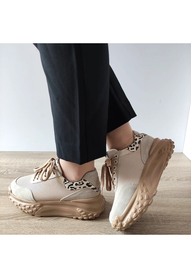Pantofi Casual Dama 70843 Bej - Bej - Bej