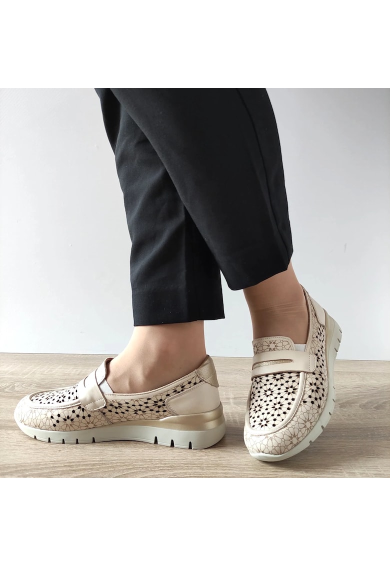 Pantofi Perforati Dama 6600 Bej - Bej - Bej