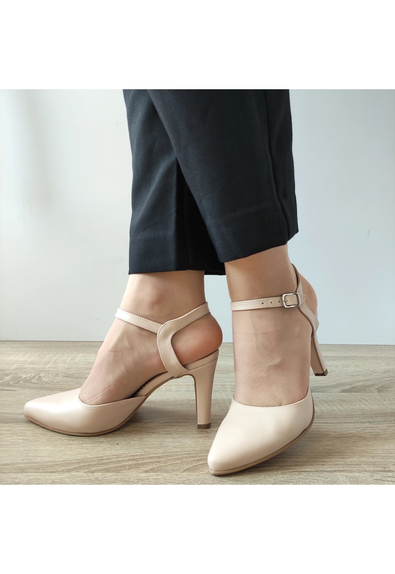 Pantofi Decupati Dama 3295-3 Roz Bej - Roz Bej