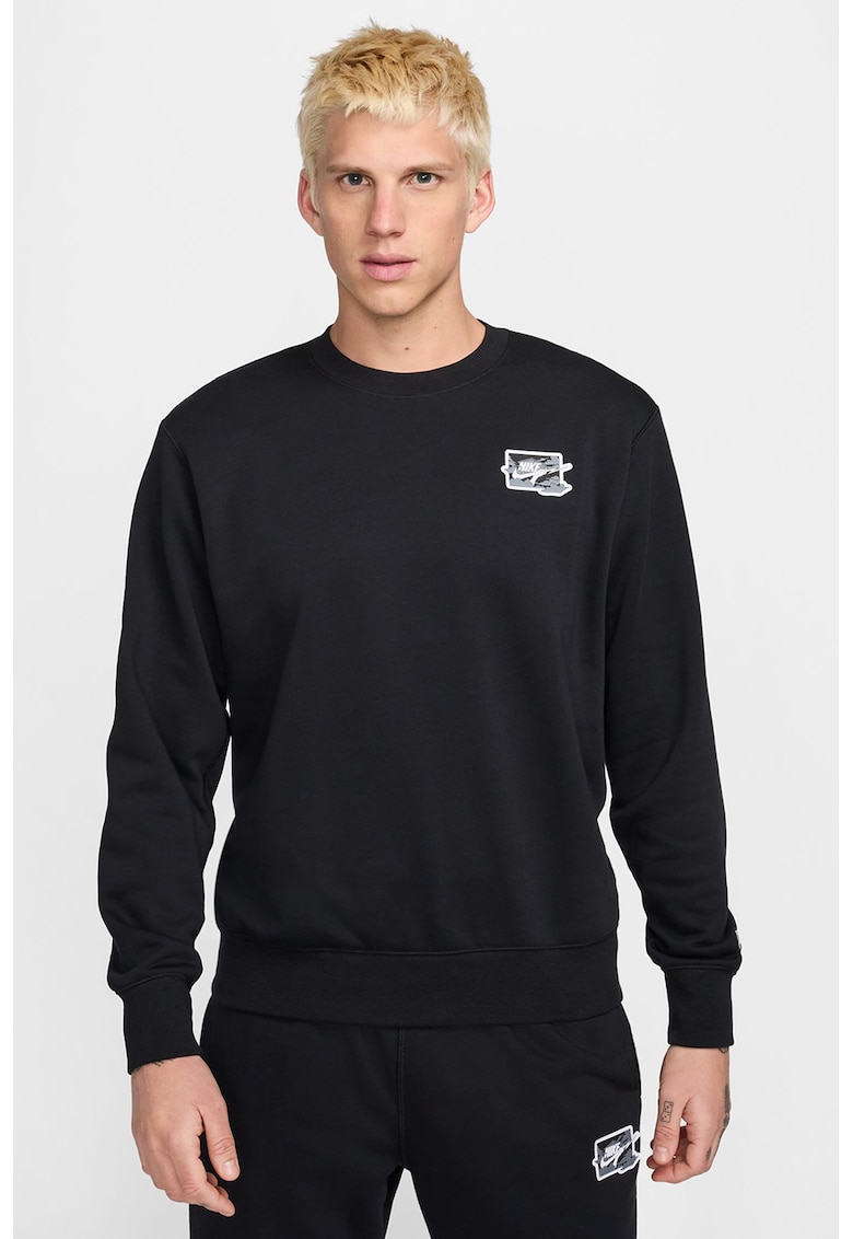Bluza din amestec de bumbac - Alb/Negru
