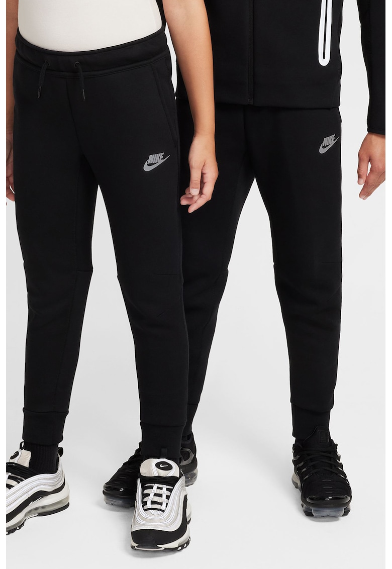 Pantaloni de trening unisex cu talie elastica - Negru