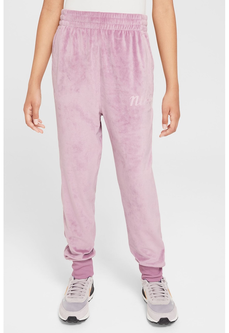 Pantaloni de trening cu talie elastica - Roz