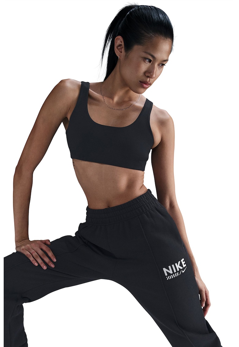 Pantaloni de trening cu talie inalta elastica - Negru