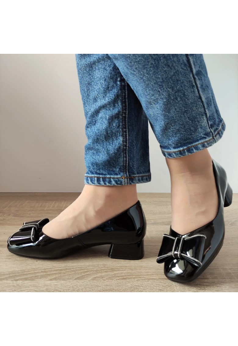 Pantofi Eleganti Dama 8129 Negri Lac - Negru Lac - Negru
