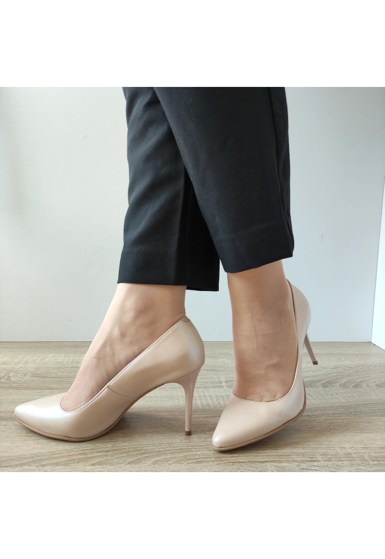 Елегантни дамски обувки 3169-1 Beige Pearl - Бежова перла - Hюд цвят
