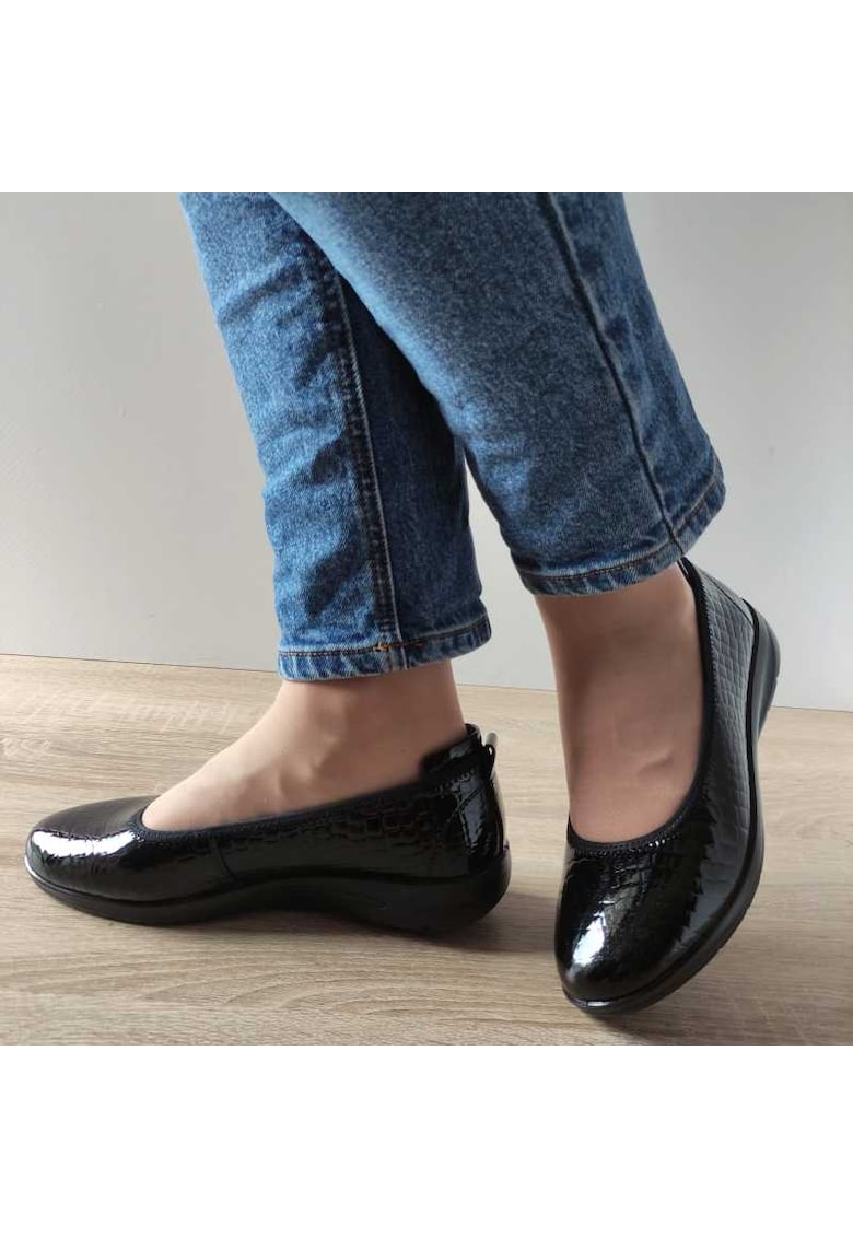 Pantofi Casual Dama S191522-1Ltp Negri Lac - Black - Negru