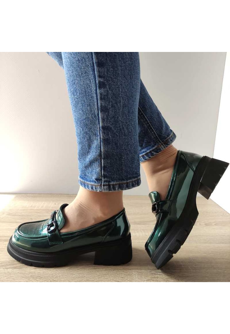 Ежедневни дамски обувки Tp6830-1 Green Lacquer - Зелено - Зелен