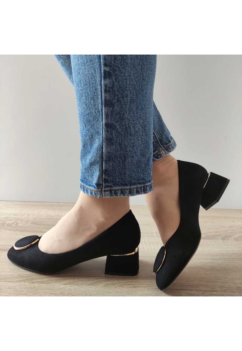 Pantofi Eleganti Dama E1481 19 Negri Velur - Black