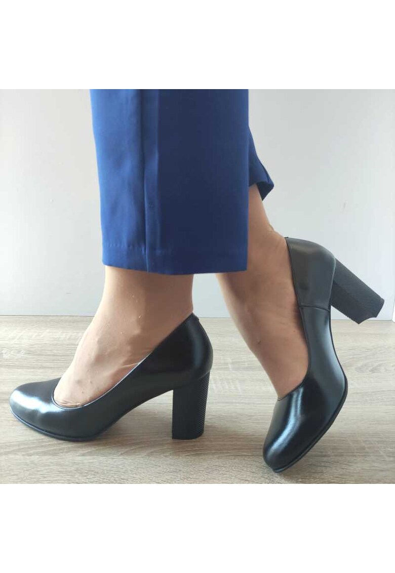 Pantofi Eleganti Dama 23336 Negri Cu Toc Foro - Black