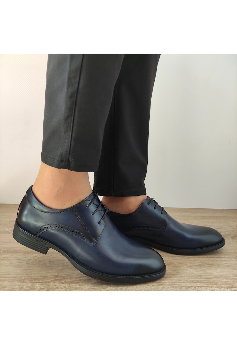 Pantofi Eleganti Barbati Hkh2558 Albastri - Albastru