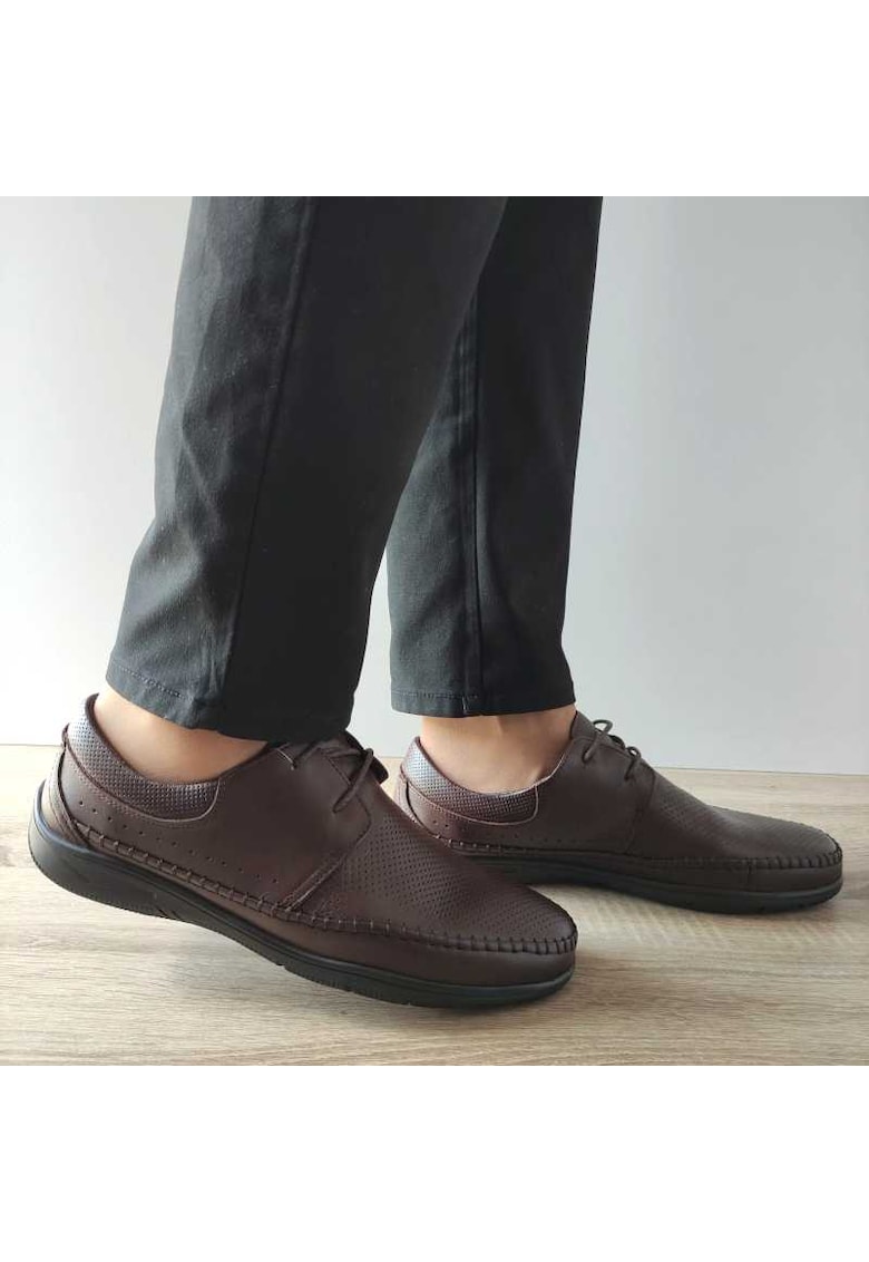 Pantofi Perforati Barbati Ota 11 C4-N Maro Inchis - Brown