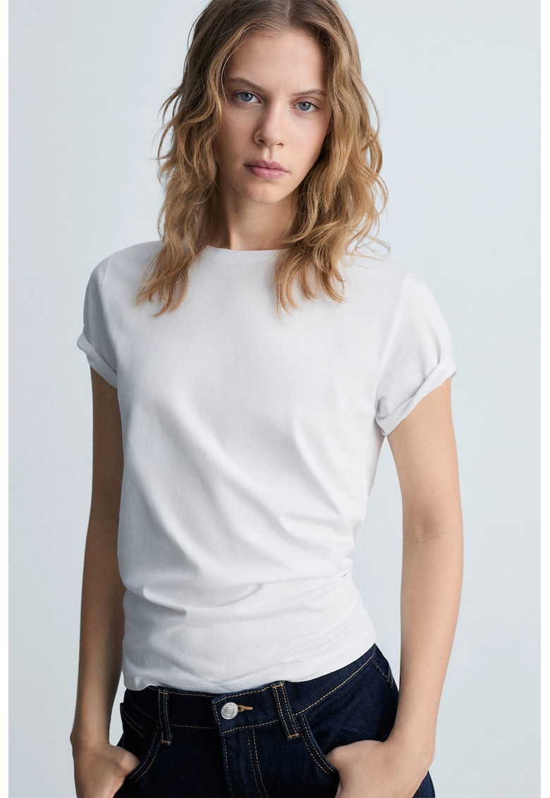 Tricou din bumbac - Alb optic