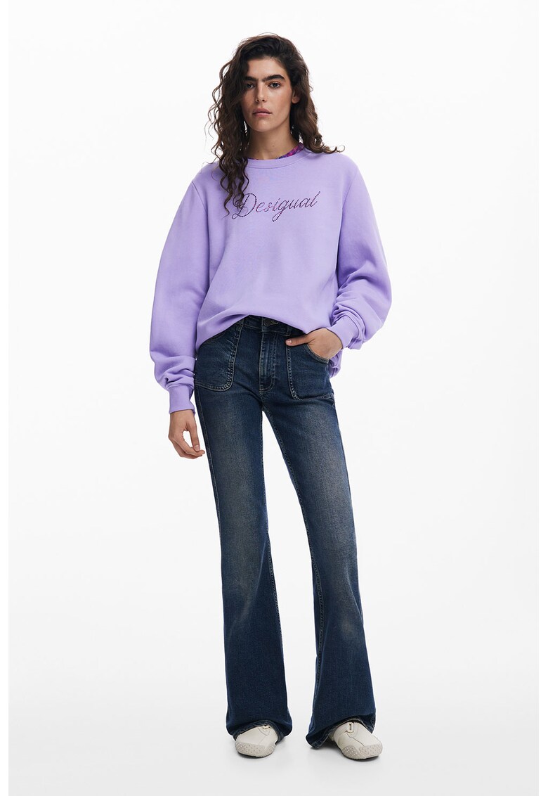 Bluza de trening cu logo cu strasuri