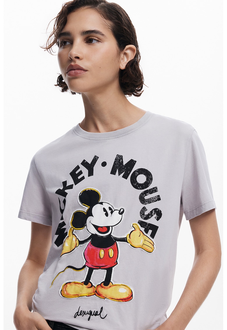 Tricou din bumbac cu imprimeu cu Mickey Mouse