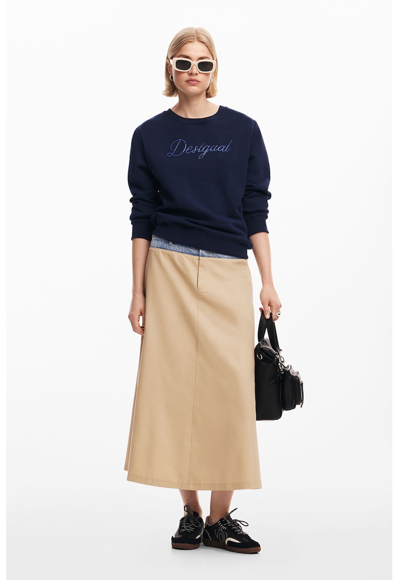 Bluza de trening cu logo cu strasuri