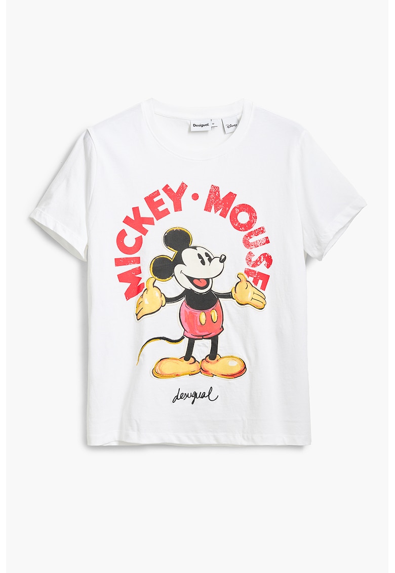 Tricou din bumbac cu imprimeu cu Mickey Mouse