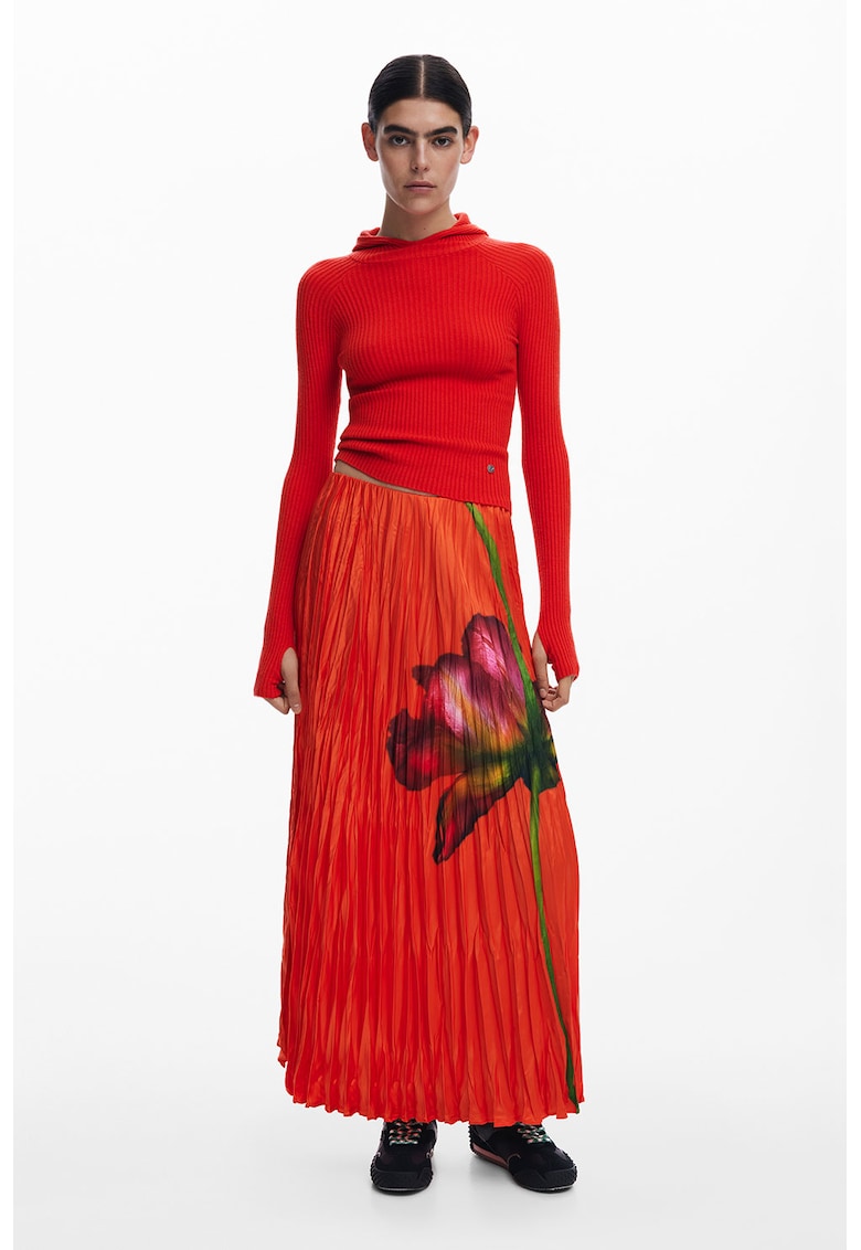 Fusta lunga cu croiala dreapta