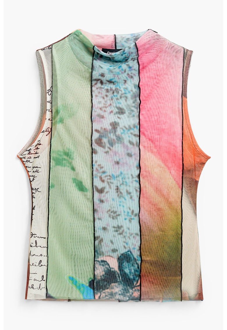 Top cu imprimeu abstract