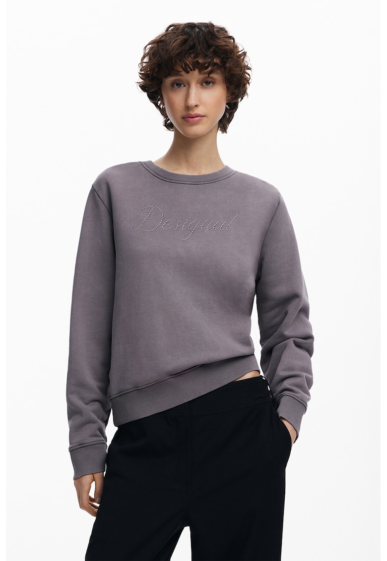 Bluza de trening cu logo cu strasuri