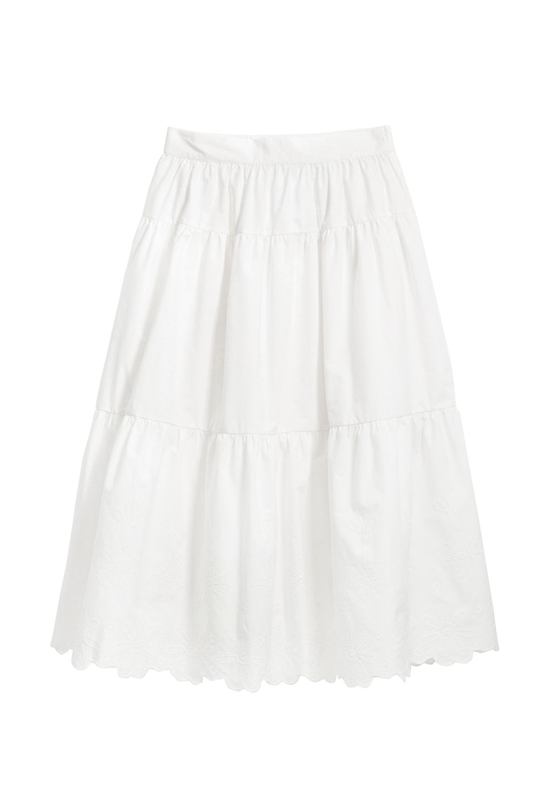 Fusta midi evazata din bumbac