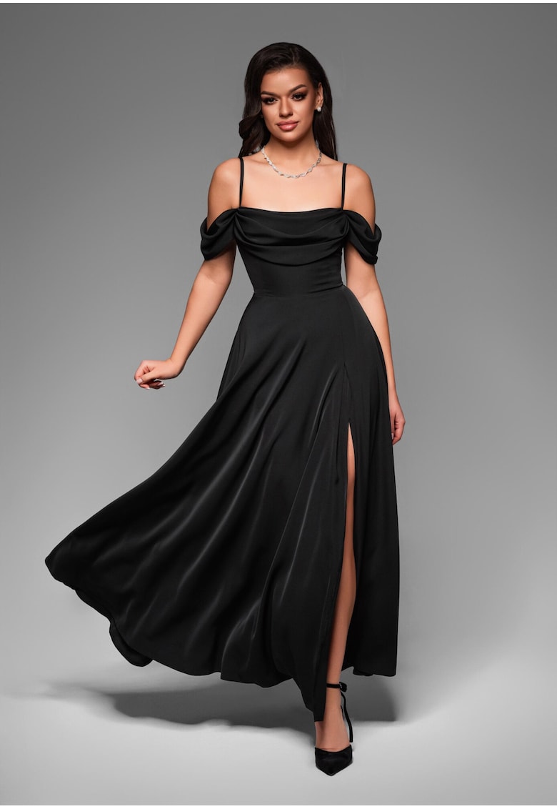 Rochie de seara Maxi LA-OM-DLR038 - Negru