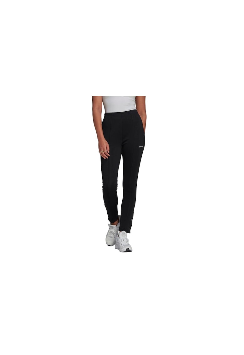 Pantaloni sport dama talie inalta - bumbac/poliester - negru