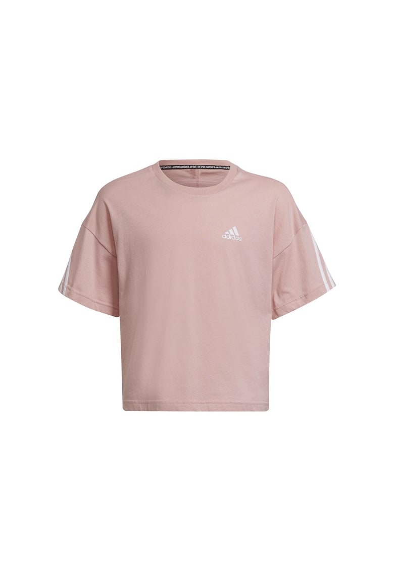 Tricou pentru fete - cu logo - roz - bumbac