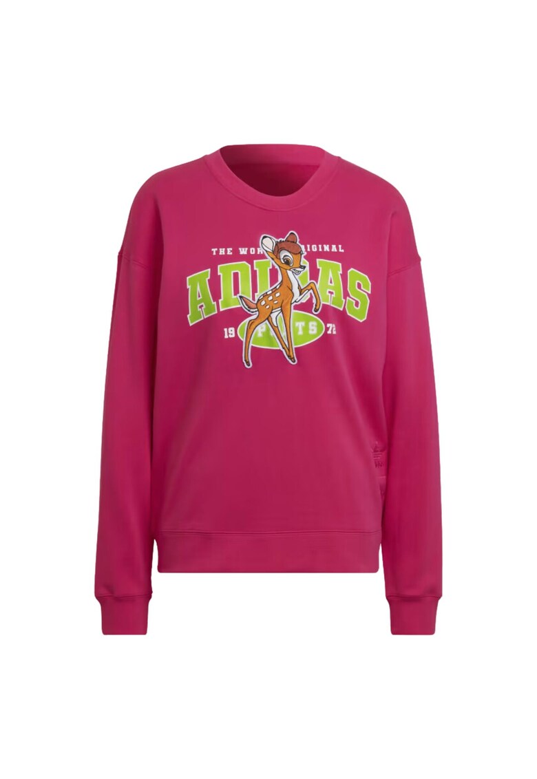 Hanorac dama Disney Bambi - broderie - imprimeu - roz - bumbac