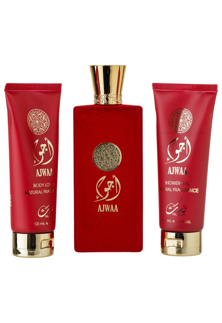 Set Cadou Ajwaa Apa de Parfum 100ml + Gel De Dus 100ml + Lotiune de corp 100ml -