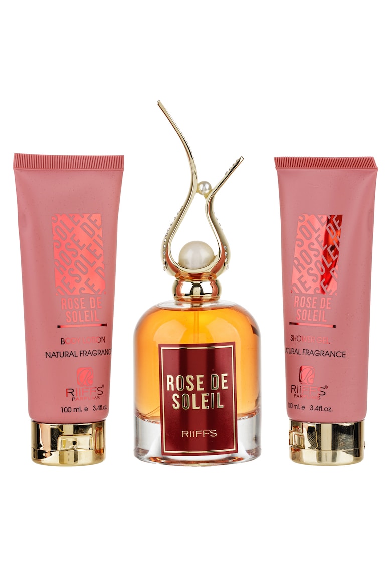Set Cadou Rose De Soleil Apa de Parfum 100ml + Gel De Dus 100ml + Lotiune de corp 100ml - Set Cadou Rose De Soleil Apa de Parfum 100ml + Gel De Dus 100ml + Lotiune de corp 100ml -
