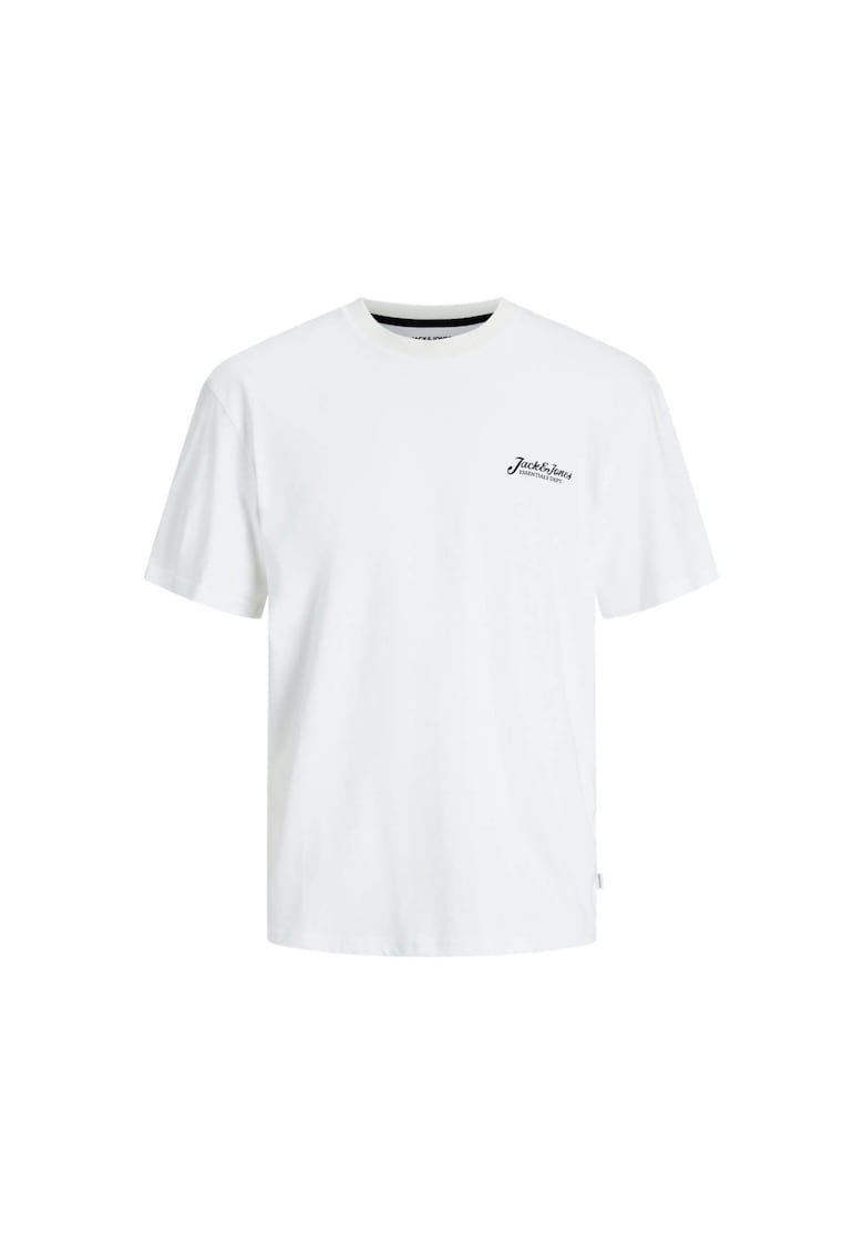Tricou JACK &JONES Beau Frontprint 39660 - Alb